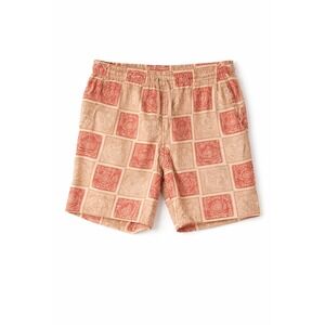 MASSIVE Men's Med Retro Geo Print Boho Drawstring Shorts Vacation Surf Y2k Loung